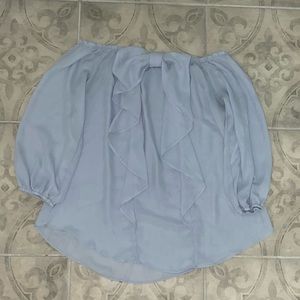 Baby blue off the shoulder top